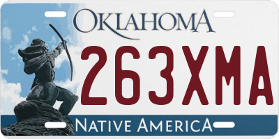 OK license plate 263XMA