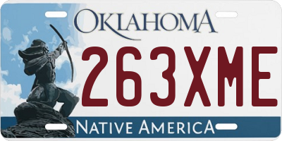 OK license plate 263XME