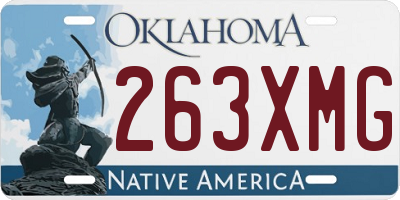 OK license plate 263XMG