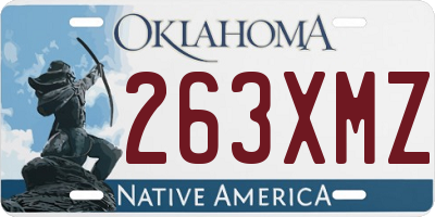 OK license plate 263XMZ