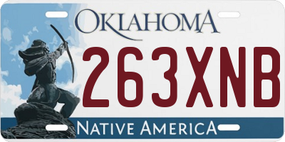 OK license plate 263XNB