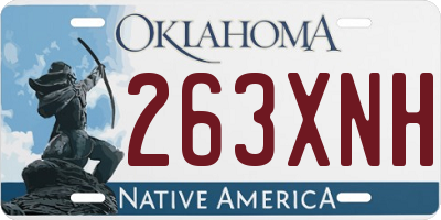 OK license plate 263XNH