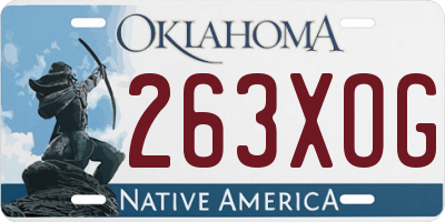 OK license plate 263XOG