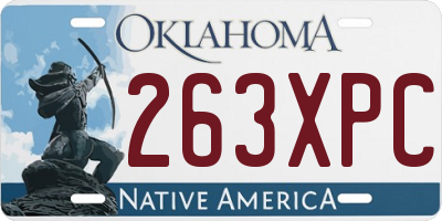 OK license plate 263XPC