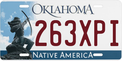 OK license plate 263XPI