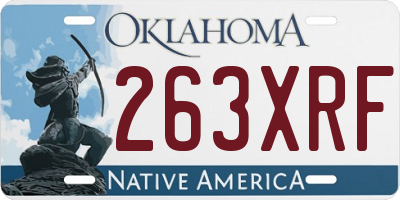 OK license plate 263XRF