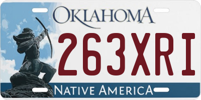 OK license plate 263XRI