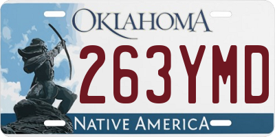 OK license plate 263YMD