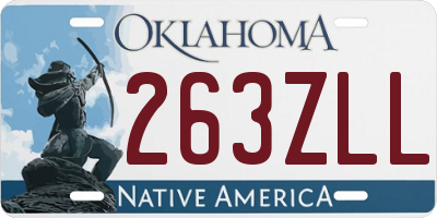 OK license plate 263ZLL