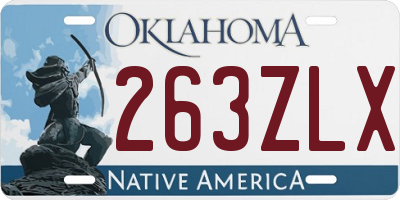 OK license plate 263ZLX