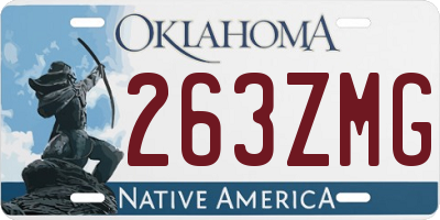 OK license plate 263ZMG