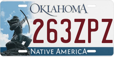OK license plate 263ZPZ