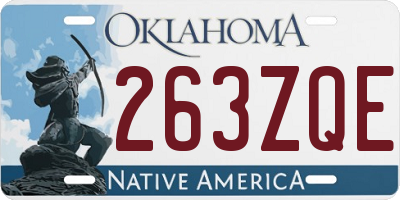OK license plate 263ZQE