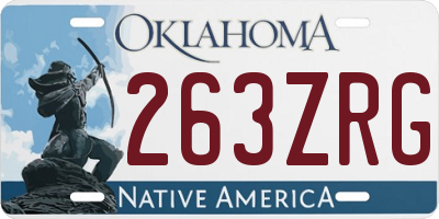 OK license plate 263ZRG