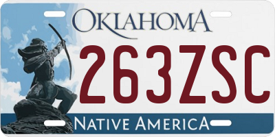 OK license plate 263ZSC