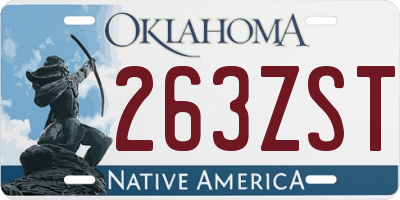 OK license plate 263ZST