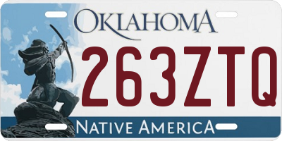 OK license plate 263ZTQ