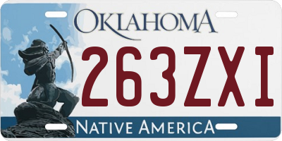 OK license plate 263ZXI