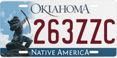 OK license plate 263ZZC