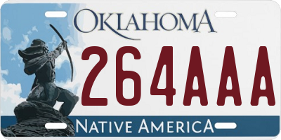 OK license plate 264AAA