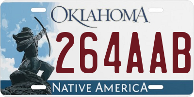 OK license plate 264AAB