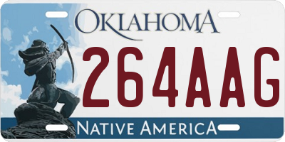 OK license plate 264AAG