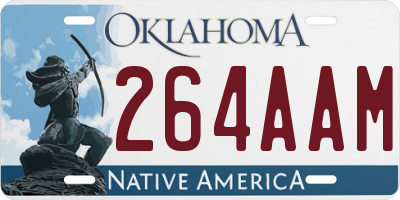 OK license plate 264AAM