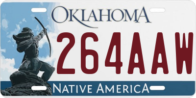 OK license plate 264AAW
