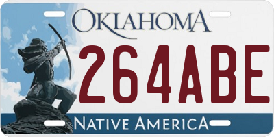 OK license plate 264ABE