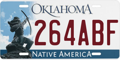 OK license plate 264ABF