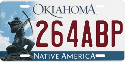 OK license plate 264ABP