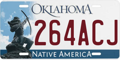 OK license plate 264ACJ