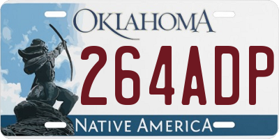 OK license plate 264ADP