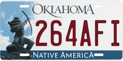 OK license plate 264AFI