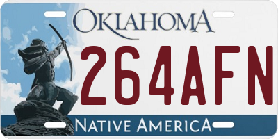 OK license plate 264AFN