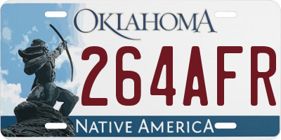 OK license plate 264AFR