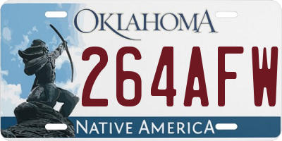 OK license plate 264AFW