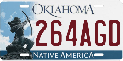 OK license plate 264AGD