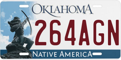 OK license plate 264AGN