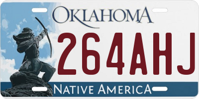 OK license plate 264AHJ