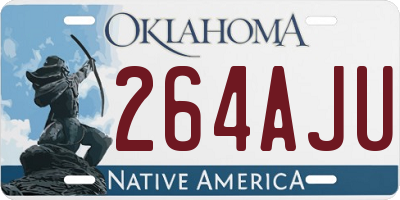 OK license plate 264AJU
