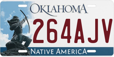 OK license plate 264AJV