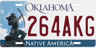 OK license plate 264AKG