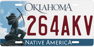 OK license plate 264AKV