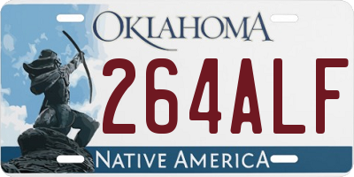 OK license plate 264ALF