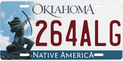 OK license plate 264ALG