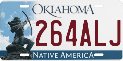 OK license plate 264ALJ