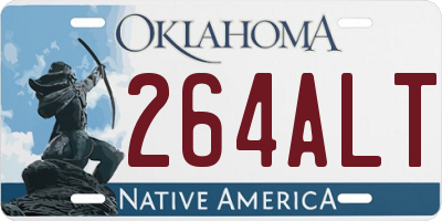 OK license plate 264ALT