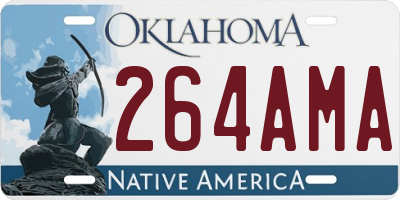 OK license plate 264AMA