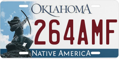 OK license plate 264AMF